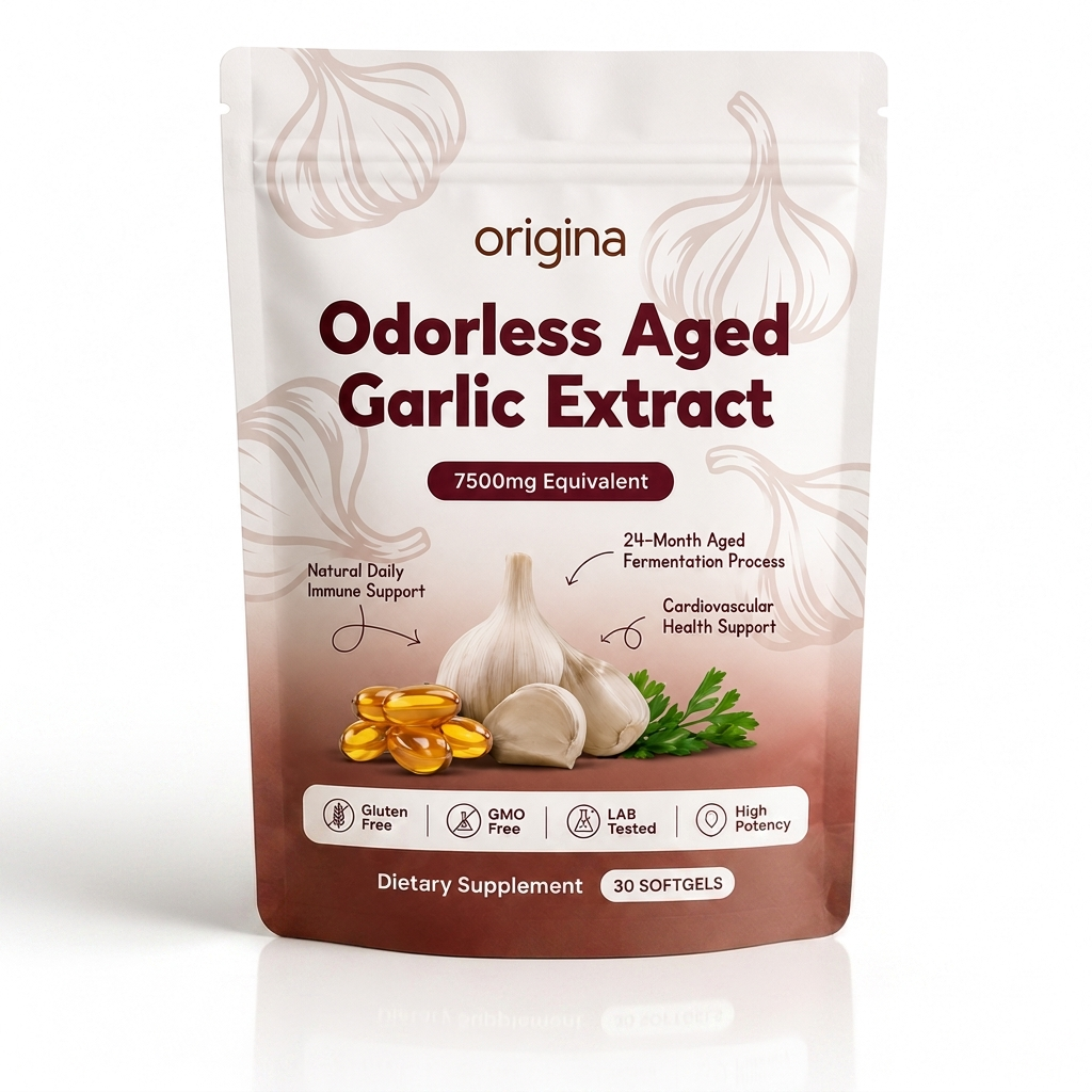 עוצמת השום המיושן - Origina Odorless Aged Garlic Extract